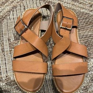 Tan leather sandals